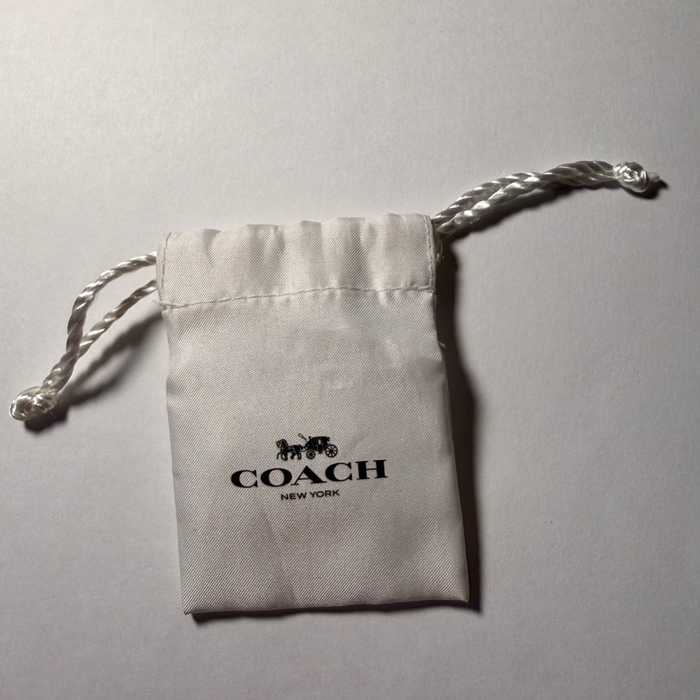 Coach White Drawstring Dust Bag